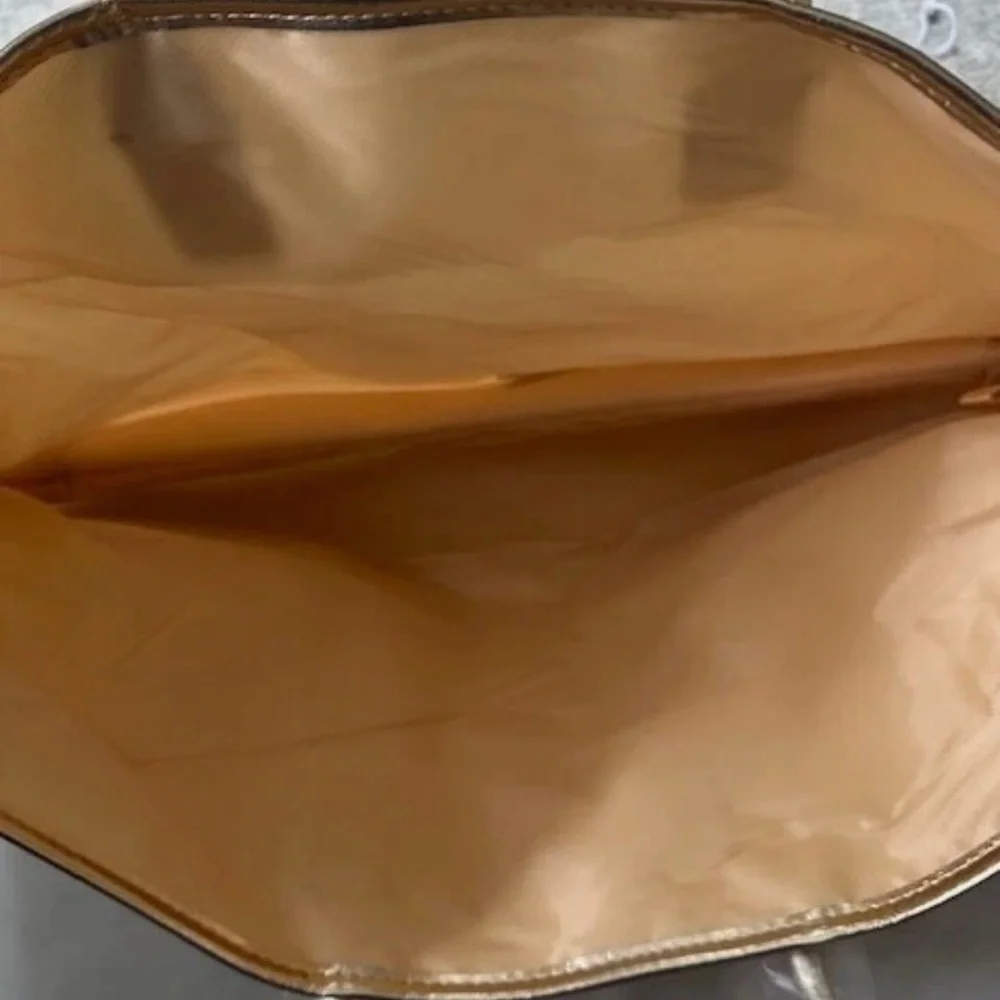 MICHAEL KORS Gold Tote Bag - Metallic Gold Women's Tote - Picture 7 of 10